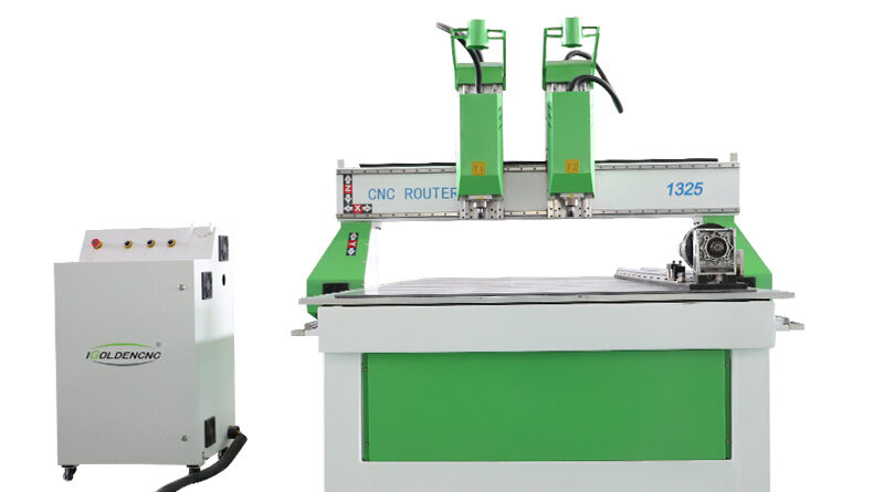 Dual Spindle 3 Axis Woodworking CNC Router Machine