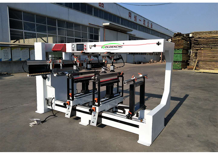 Three Lining Hole Multi-Axle Woodworking Driller