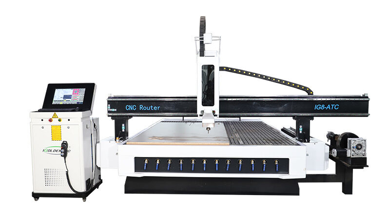 4 Axis Woodworking CNC Router with Rotary Axis