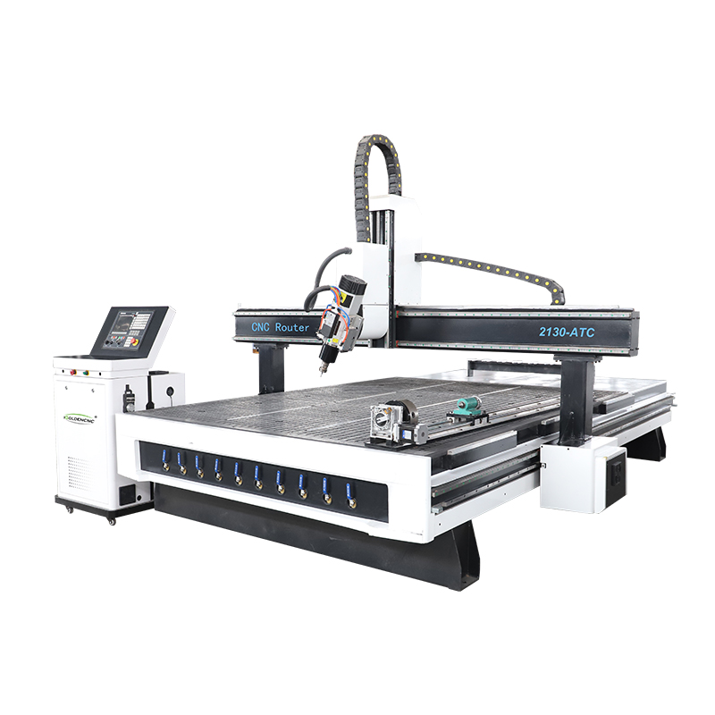 4 axis cnc router atc 4th axes 8 x 4 automatic tool change wood