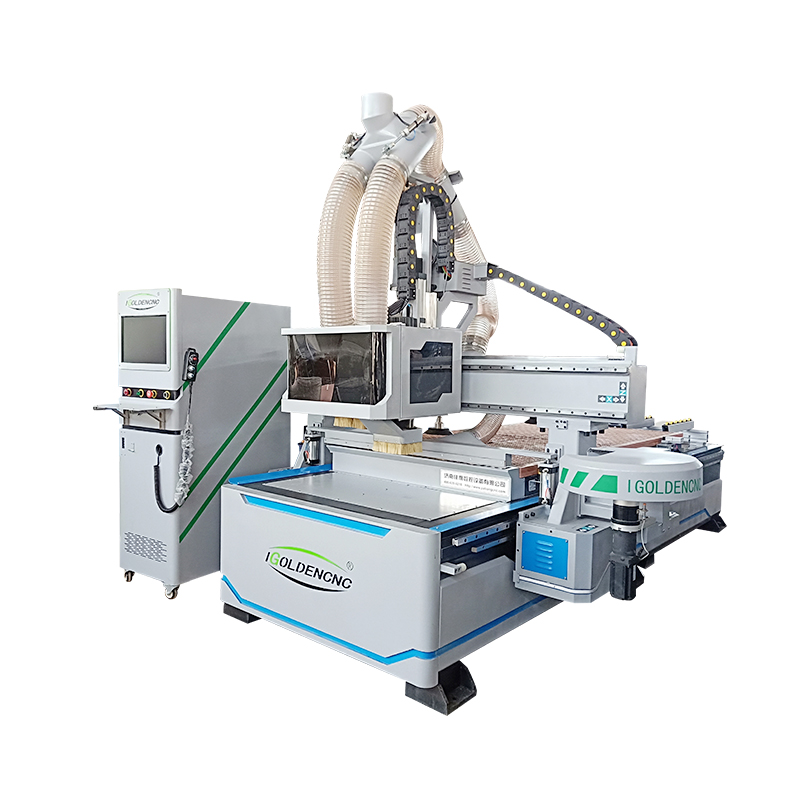 CNC nesting machine with row drill