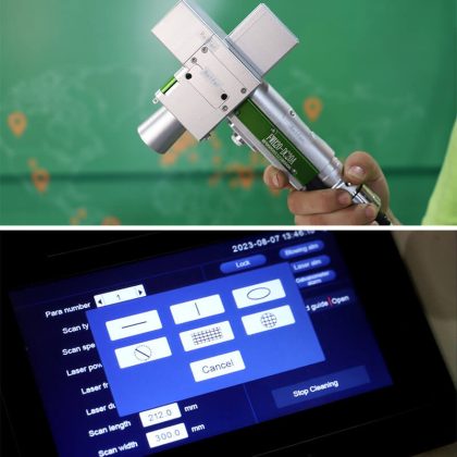 Cleaning machine gun head